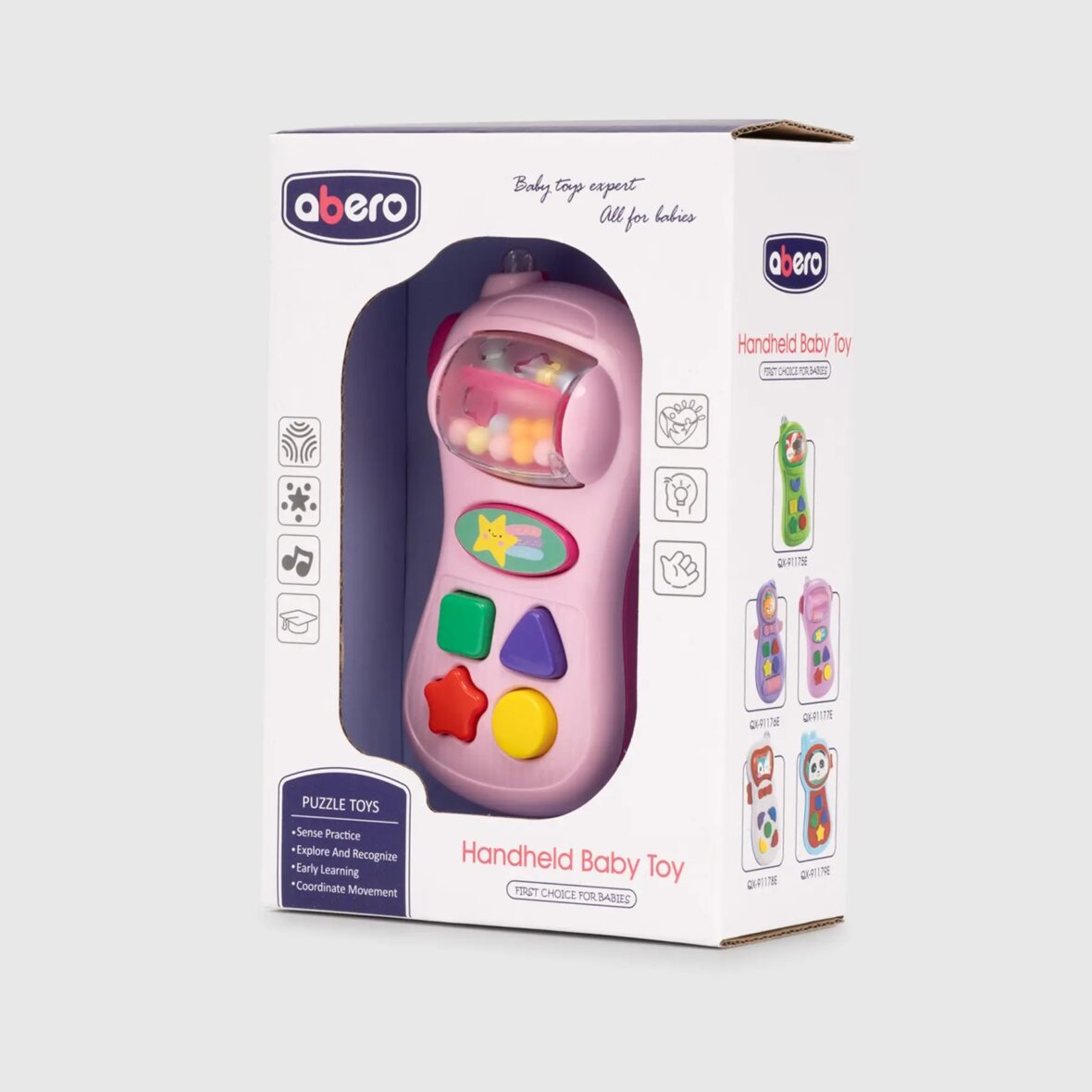 Handheld Baby Phone Pink Musical Toy
