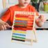 Wooden Colorful Beads Abacus with Stand