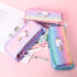 Kawaii Unicorn Pencil Case for Kids – Glitter Fabric Stationery Pouch with Zipper