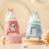 Glass Baby Bottle with Cow Design, 120ml, Anti-Colic, BPA Free, 0+ Months