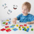 Wooden Expressions Matching Block Puzzles Building Cubes Toy Borad Games Educational Montessori Toys