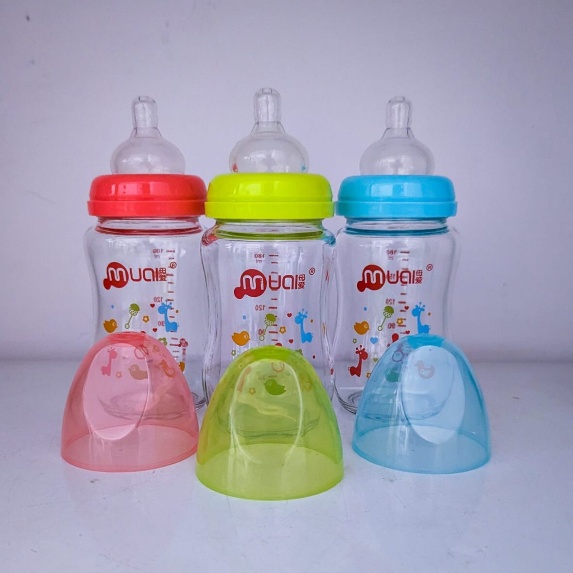 160ml Wide Neck Glass Baby Feeding Bottle – BPA-Free