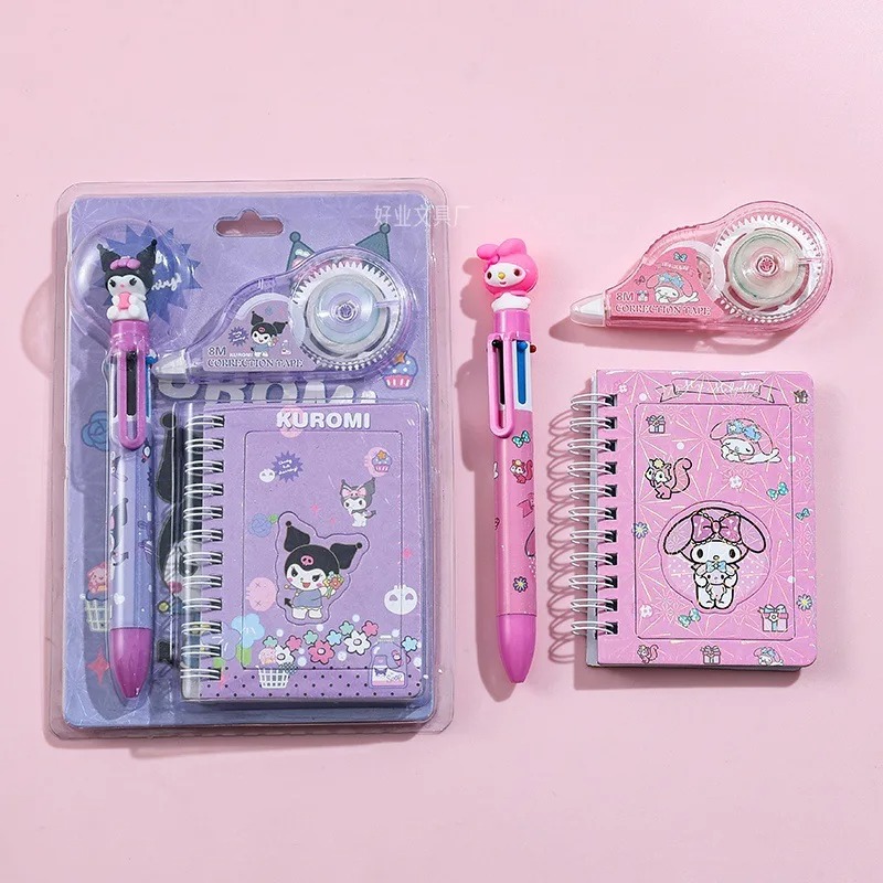 Sanrio Mini Stationery Set Kuromi My Melody Cinnamoroll Notebook Sanrio Mini Stationery Set Kuromi My Melody Cinnamoroll Notebook