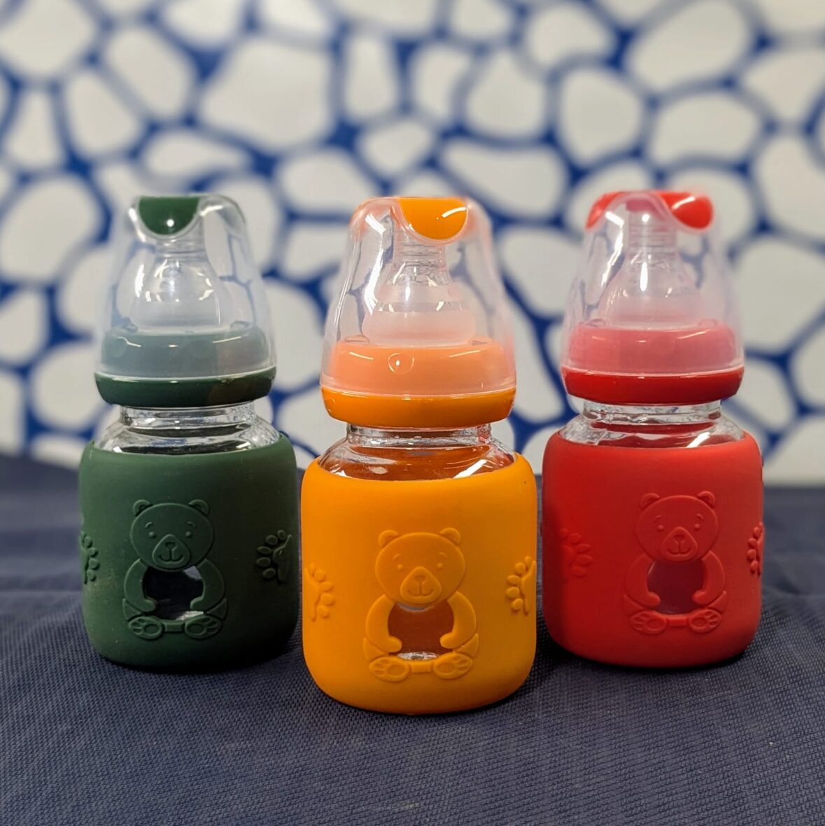 60ml Glass Baby Bottle with Silicone Sleeve – Safe & Easy Feeding for Newborns & Infants