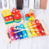 Pack of 3 Multicolor Wooden Educational Toys Set for Toddlers