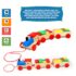 Educational Wooden Toy Train for Toddlers – Shape, Color & Size Sorting Puzzle with Pull-Along Cord