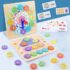 2-in-1 Wooden Learning Clock & Math Puzzle – Educational Toy for Kids (Time & Number Recognition)