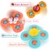 Baby Suction Spinner Rattle Toys – Animal-Themed Spinners with Jingle Bells for Sensory Play