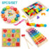 5-in-1 Wooden Montessori Educational Toy Set for Toddlers