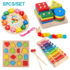 5-in-1 Wooden Montessori Educational Toy Set for Toddlers