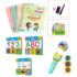 3-in-1 Educational Learning Bundle for Kids – Magic Copybooks, Early Learning Books & Story Projector Flashlight (Ages 3+)