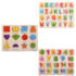 Pack of 3 Wooden Educational Puzzle Boards – Shapes, Alphabets & Numbers for Kids Learning