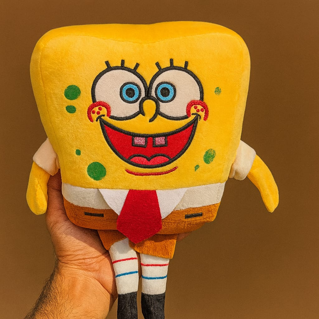 28cm SpongeBob SquarePants Plush Toy – Soft Stuffed SpongeBob for Kids