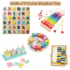 5-in-1 Montessori Wooden Learning Bundle – Alphabet Board, Xylophone, Shape Sorter, Abacus & Seton Clock Set