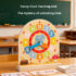 Educational time-learning flashcards showing digital and analog times for kids