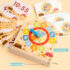 Educational time-learning flashcards showing digital and analog times for kids
