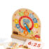 Educational time-learning flashcards showing digital and analog times for kids