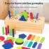 Wooden Montessori Shape and Color Sorting Box for Toddlers