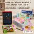 Ultimate 4-in-1 kids creative learning bundle featuring a red 8.5 inch color LCD writing tablet, 4 reusable magic practice copybooks with 10 refills, a magic zoo water book, and a pink projection flashlight for toddlers.