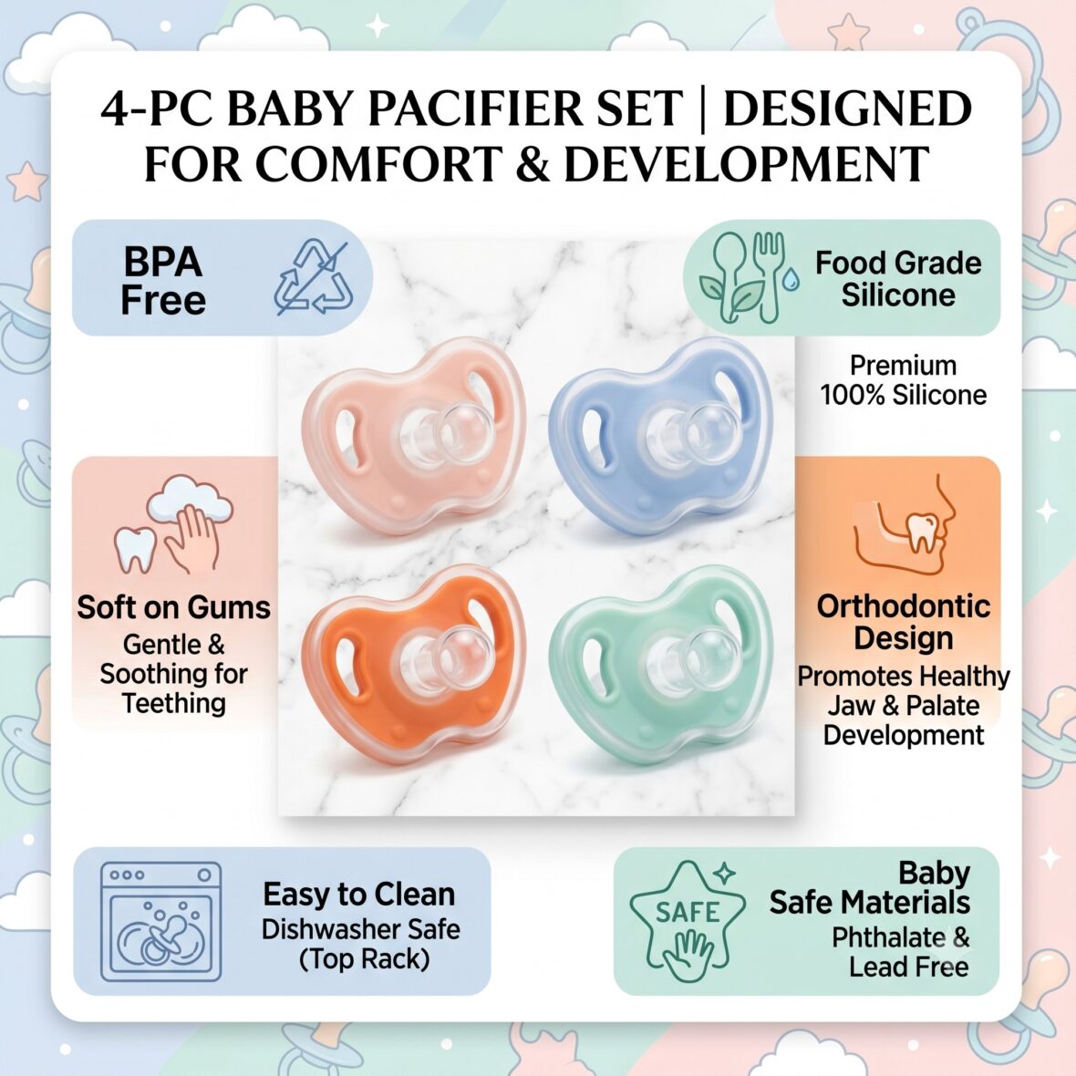 BABY PACIFIER SET