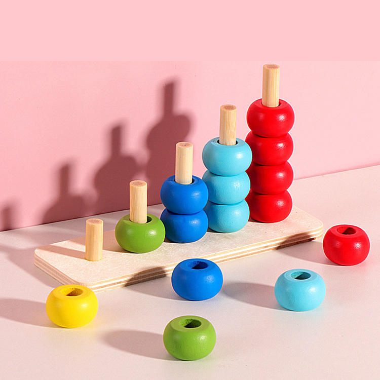 Wooden Counting & Stacking Abacus Toy – Educational Math Learning Set for Toddlers