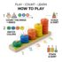 wooden rainbow counting stacker