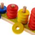 wooden rainbow counting stacker
